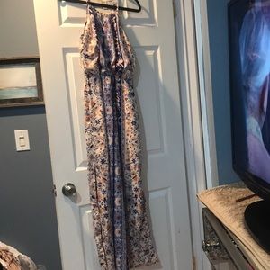 Blue and orange patterned dress worn once